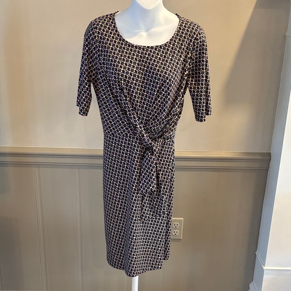 Ann Taylor Faux Wrap Geometric‎ Patterned Dress size Small